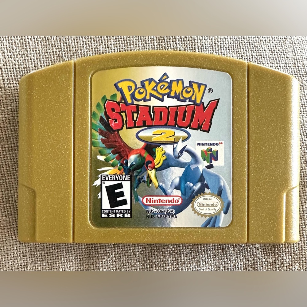 Nintendo 64 Pokémon Stadium 2 Gold Cartridge Video Game Y2K RARE HTF Japan